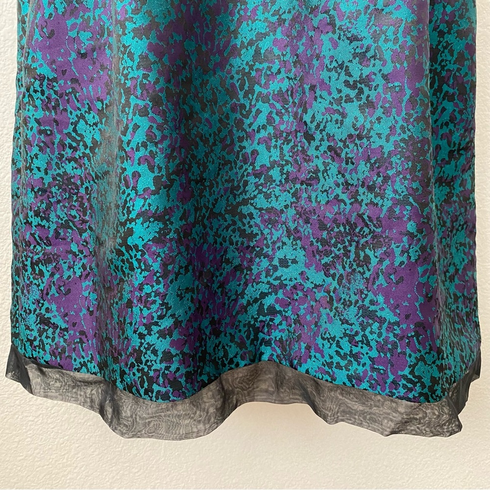 Ivy & Blu, Pretty and cocktail ready, Teal & purple silk dress - Picture 7 of 10